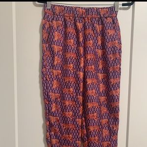 J CREW Collection Silk Tiger Print Pants Sz 2